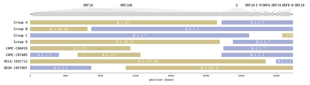 Recombinant Sars Cov 2 Genomes Involving Lineage B 1 1 7 In The Uk Sars Cov 2 Molecular Evolution Virological