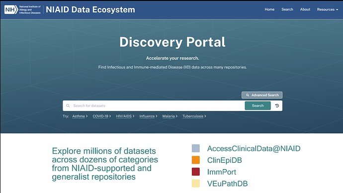 NIAID Data Discovery Portal